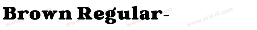 Brown Regular字体转换